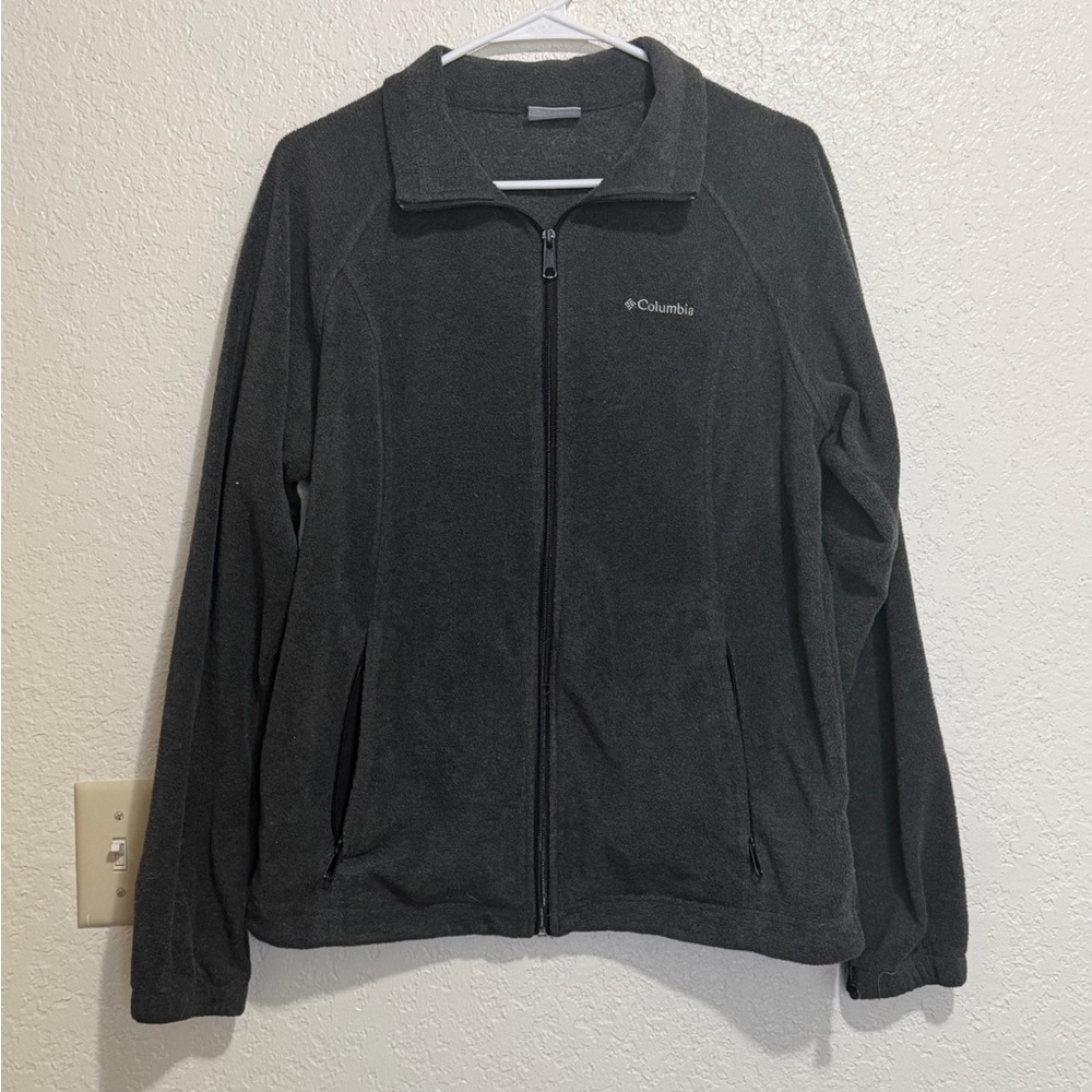 Women's Columbia Benton Springs Zip-Front Fleece Jacket in gray size L